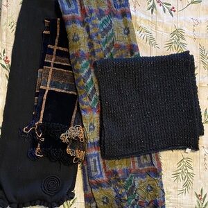 4 Colorful Patterned Scarves Collection